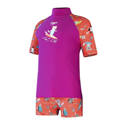 Plážový UV set triko a šortky Speedo růžový