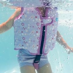 Dětská plavací vesta SplashAbout Go Splash s páskem Lilac Spring