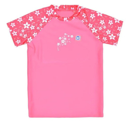 Plážové dětské UV triko SplashAbout růžové květy