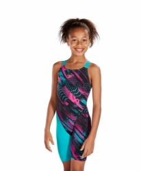 Závodní plavky - kombinéza Speedo Fastskin Openback Kneeskin  fialová