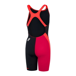 Závodní plavky - kombinéza Speedo Fastskin Openback Kneeskin růžovočerné