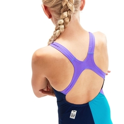 Závodní plavky - kombinéza Speedo Fastskin Openback Kneeskin modrofialové