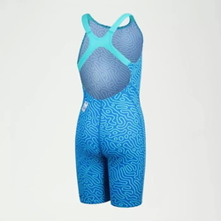 Závodní plavky - kombinéza Speedo Fastskin Openback Kneeskin modré