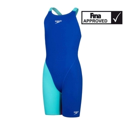 Závodní plavky - kombinéza Speedo Fastskin Openback Kneeskin modrorůžové