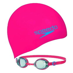 Set dětských plaveckých brýlí Speedo Jet a čepice růžový