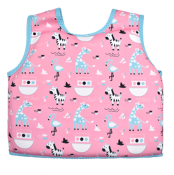 Dětská plavací vesta SplashAbout Go Splash růžová zvířátka