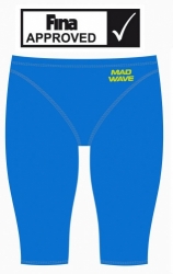 Závodní plavky pánské a juniorské Mad Wave Bodyshell short leg modré