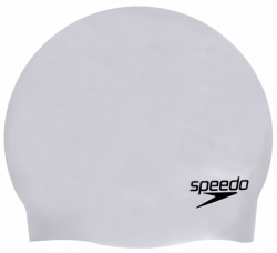 Plavecká čepice Speedo Plain Moulded Silicone Cap stříbrná