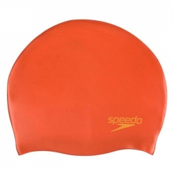 Plavecká čepice Speedo Plain Moulded Silicone Junior zlatooranžová