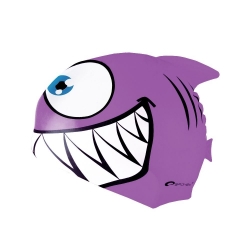 Dětská plavecká čepice Spokey žralok fialový