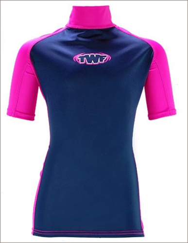 Dětské plavecké UV tričko TWF růžovomodré