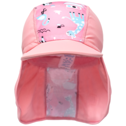 Dětská UV baseballová čepice SplashAbout růžová zvířátka