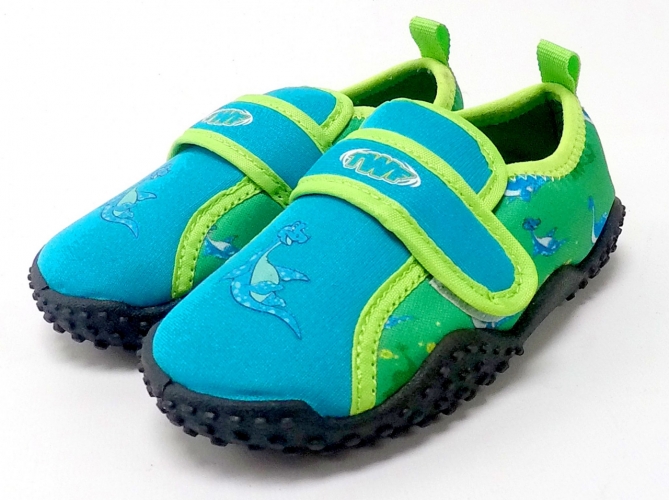 Dětské neoprenové boty do vody TWF modrozelené